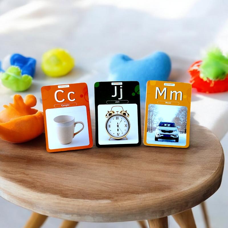 Flash card Alfabet Huruf Besar - Kecil Media Belajar Anak dengan Box 2