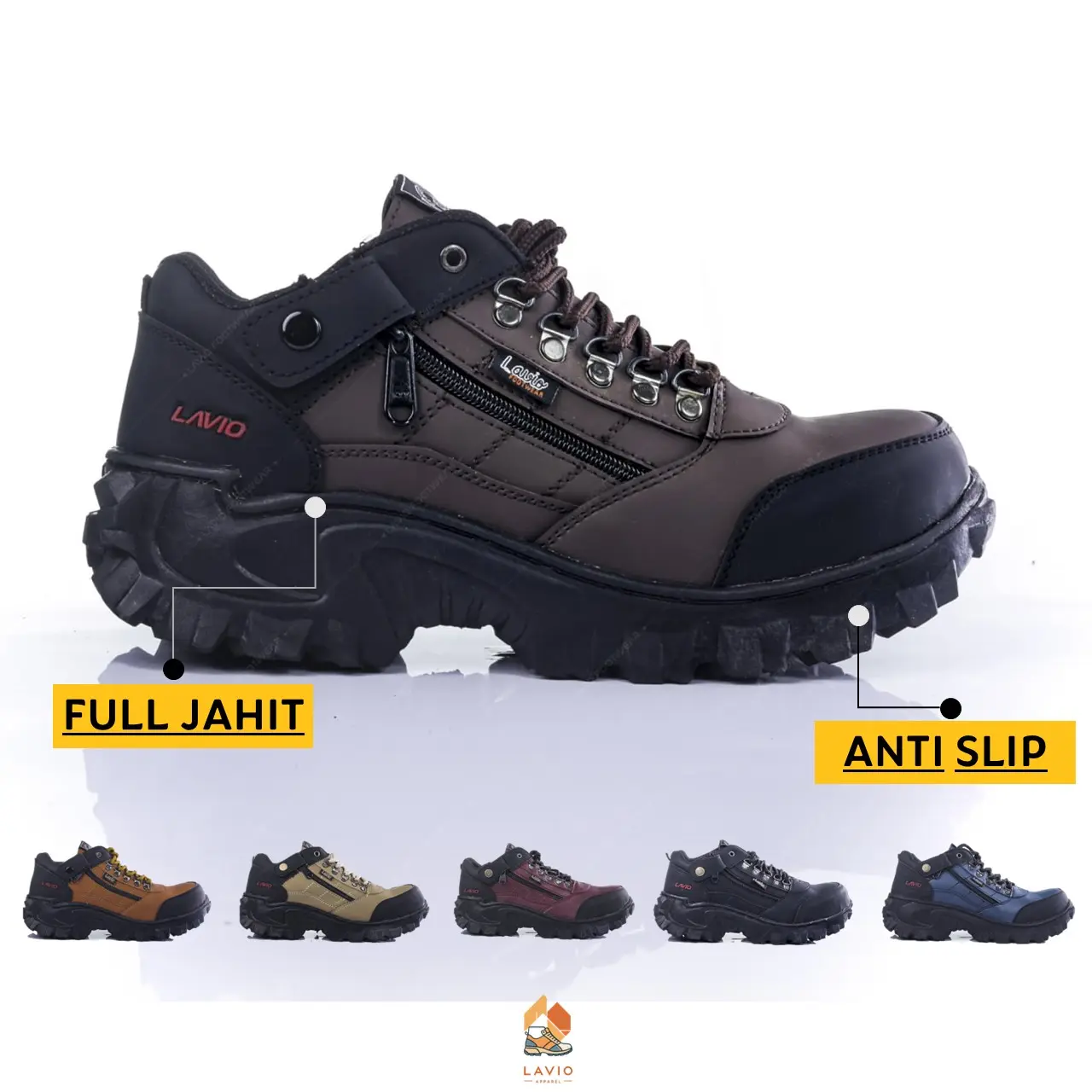 SEPATU SAFETY PRIA | SEPATU SEFTY FULL JAHIT TAHAN LAMA LAVIO E95
