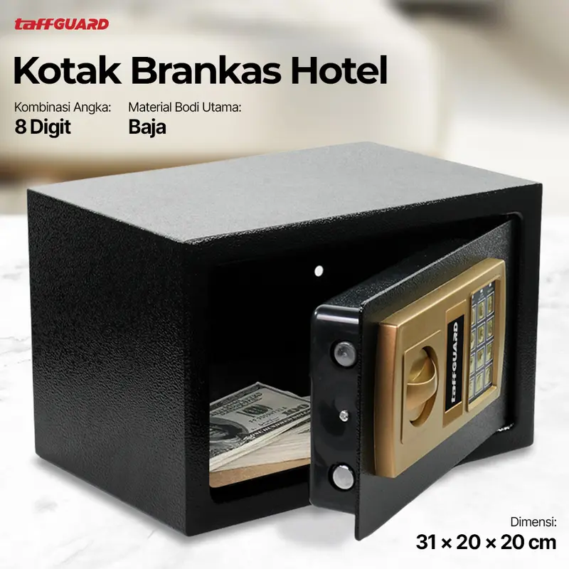 Kotak Brankas TaffGUARD Hotel Safety Box Password 20E 1