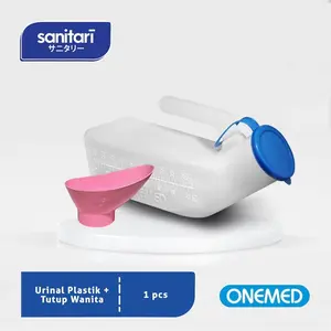 Pispot Wanita Dengan Tutup Onemed Urinal Plastik + Tutup Onemed Wanita Tempat Urine Perempuan
