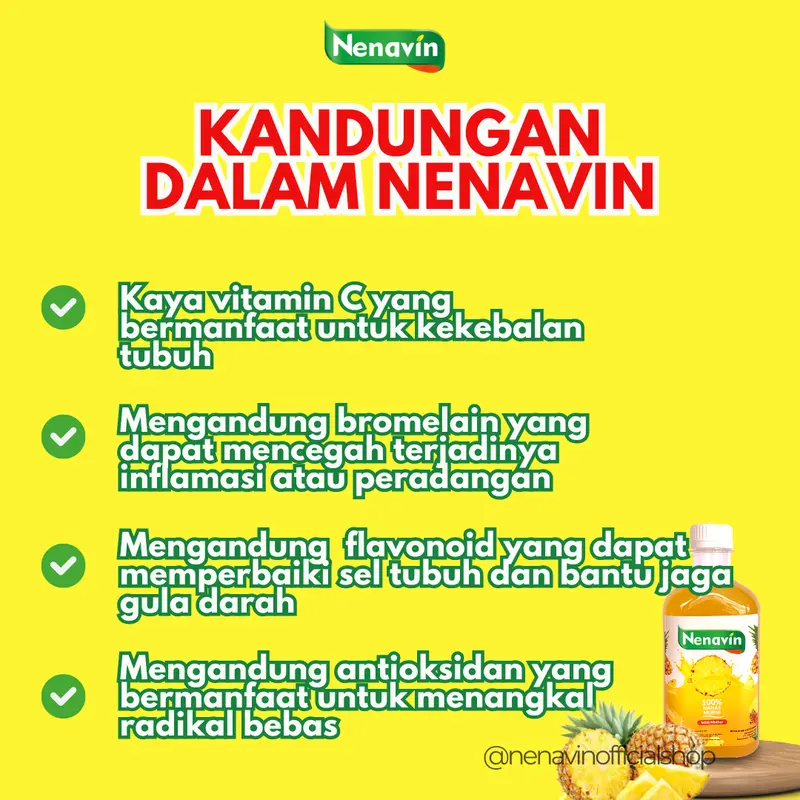 Cuka Nanas WIth Mother Nenavin Paket 2 Botol Termurah dan Praktis 4