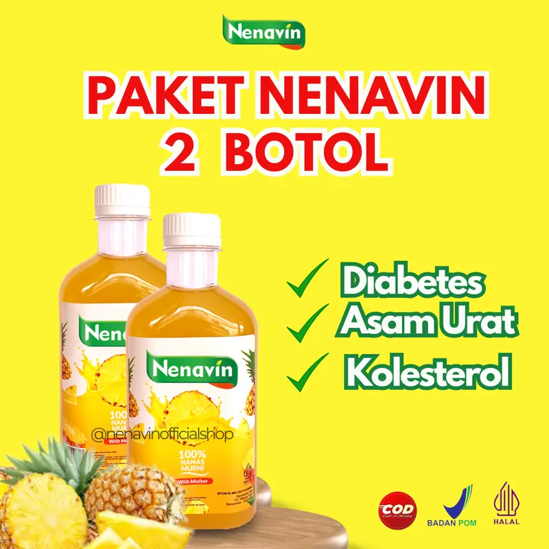 Cuka Nanas WIth Mother Nenavin Paket 2 Botol Termurah dan Praktis 0