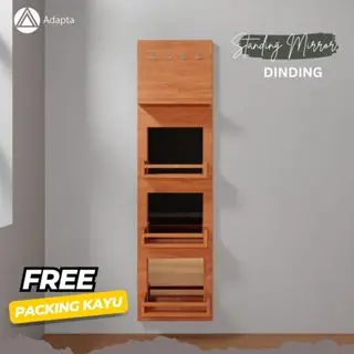 Cermin badan  Rak Pajangan Minimalis  - Standing Mirror Kombinasi Rak Dinding Gantung-CelinA39 3