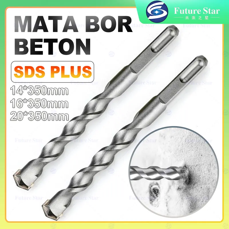 Mata Bor Beton SDS Plus 200mm / Mata Bor Bobok Beton Tembok Drat Bulat