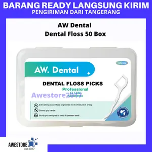 AW Dental Floss Tusuk Gigi Pembersih Sela Gigi Toothpick Oral Care Flossing Mulut Alat Picks Gusi Sehat