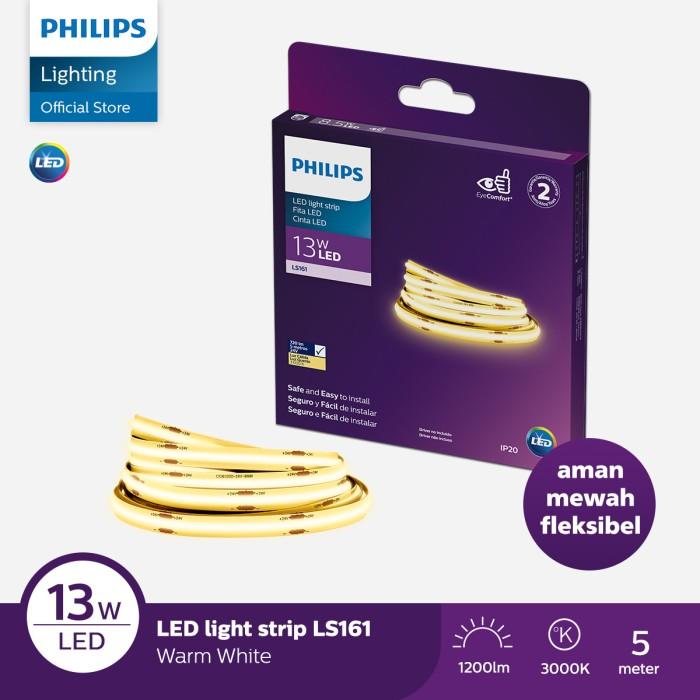 Gambar Lampu Philips LED Strip LS161 COB 13W 3000K 5M 24V Kuning dari Philips lighting Surabaya Kota Administrasi Jakarta Timur Tokopedia