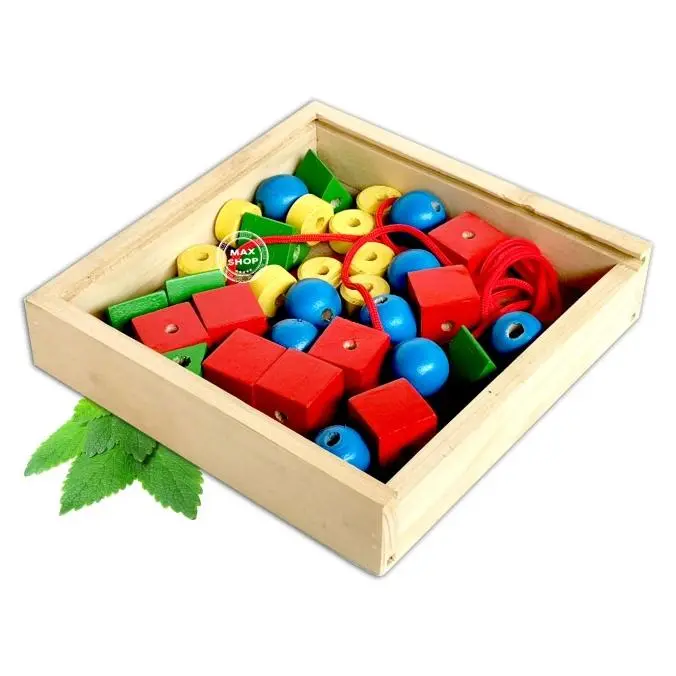 Mainan Edukasi Anak Ronce Box Balok Kayu Ronche Bentuk