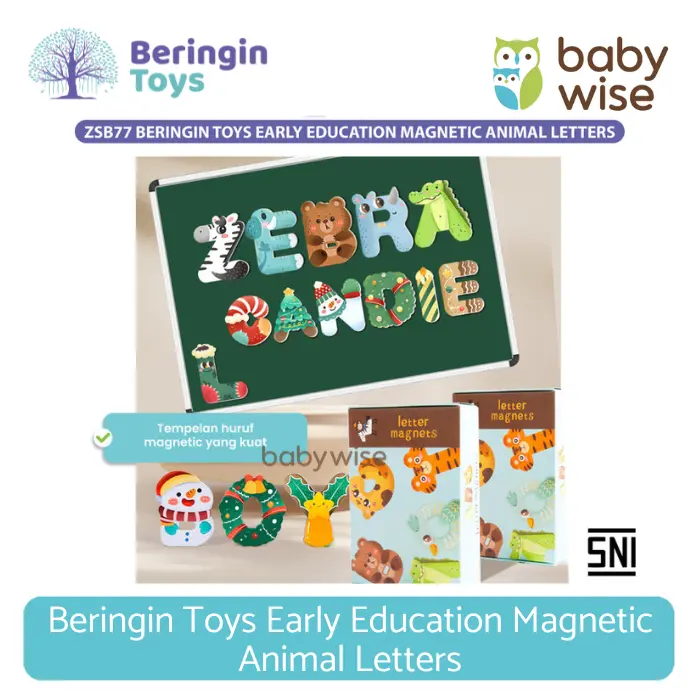 Beringin Toys Early Education Magnetic Animal Letters - Mainan Anak