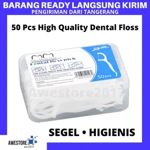 50 Pcs Box Dental Floss Tusuk Gigi Benang Alat Pembersih Toothpick