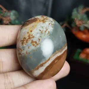 Natural Polychrome Jasper Stone Palm (26)