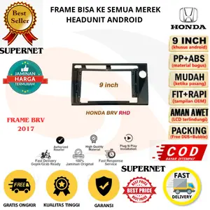 Frame 7 inch / 9 inch / 10 inch Honda Brio / BRV / Mobilio 2017 Panel Head Unit