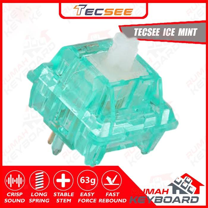 Gambar SWITCH - TECSEE - ICE MINT - 5 PIN - 63.5g - LINEAR - FACTORY LUBE dari Rumah-Keyboard Kota Administrasi Jakarta Barat Tokopedia