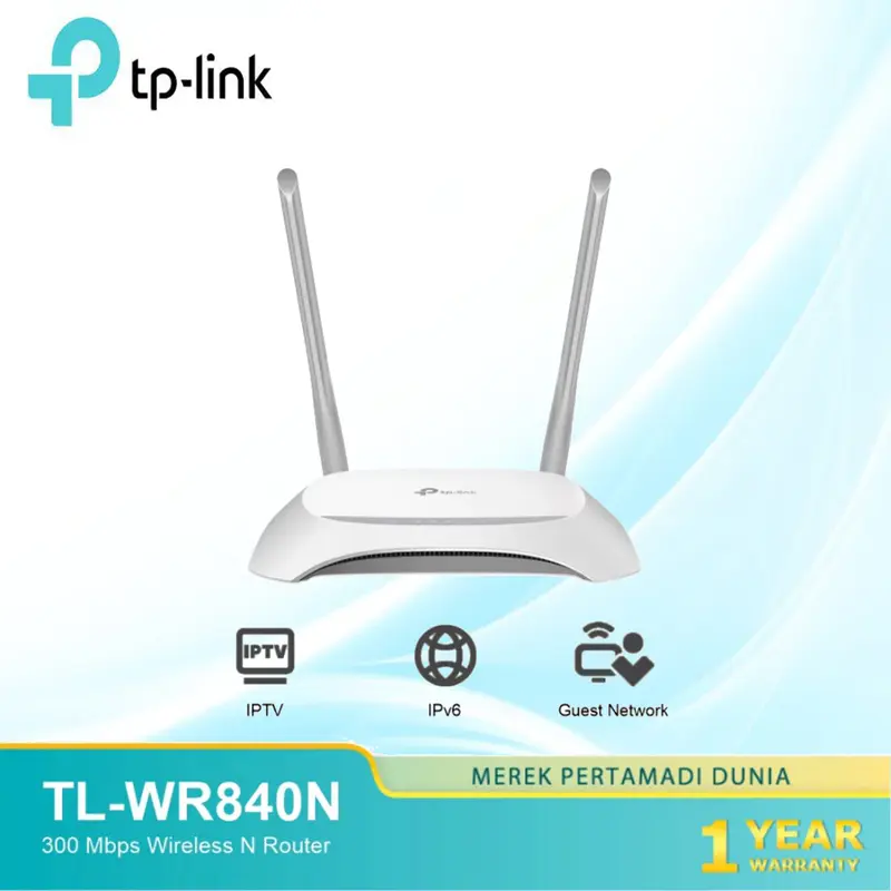 TP-LINK TL WR840N 300MBps Wireless Router - Garansi 1 Tahun 0