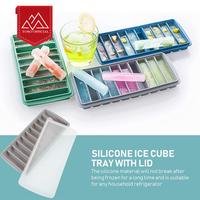 Gambar Cetakan Es Batu Silikon Balok 10 Grid Ice Cube Tray Mold Ice Stick Silicone + Lid dari Toso Mart Kota Administrasi Jakarta Pusat 2 Tokopedia