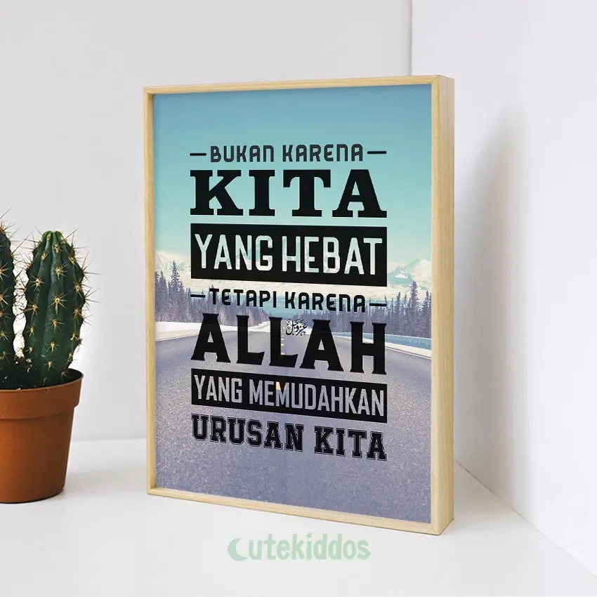 Hiasan Dinding Motivasi Wall Decor Islami Poster Quotes Pajangan Rumah
