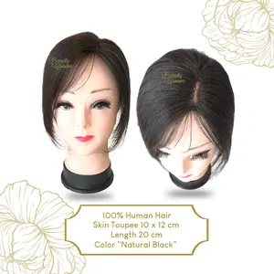 Skin Toupee 100% Human Hair Wig Rambut Asli (10x12) cm - Beauty Crown