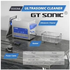 Ultrasonic Cleaner 6L GT Sonic R6 Degas Digital Ultrasonik Cleanser