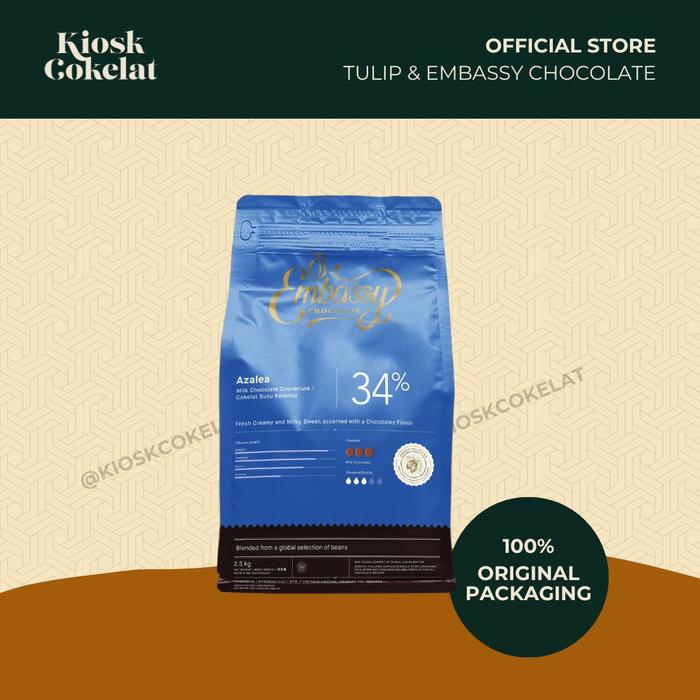 Gambar Embassy Azalea Milk Chocolate Couverture 2.5Kg dari Kiosk Cokelat Kota Administrasi Jakarta Selatan Tokopedia