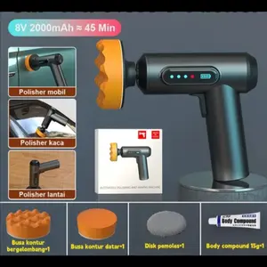 Alat Poles Cat Mobil Full Set Scratch Repair Tools 3800r/min  Mesin Poles Mobil 8V 2000mAh