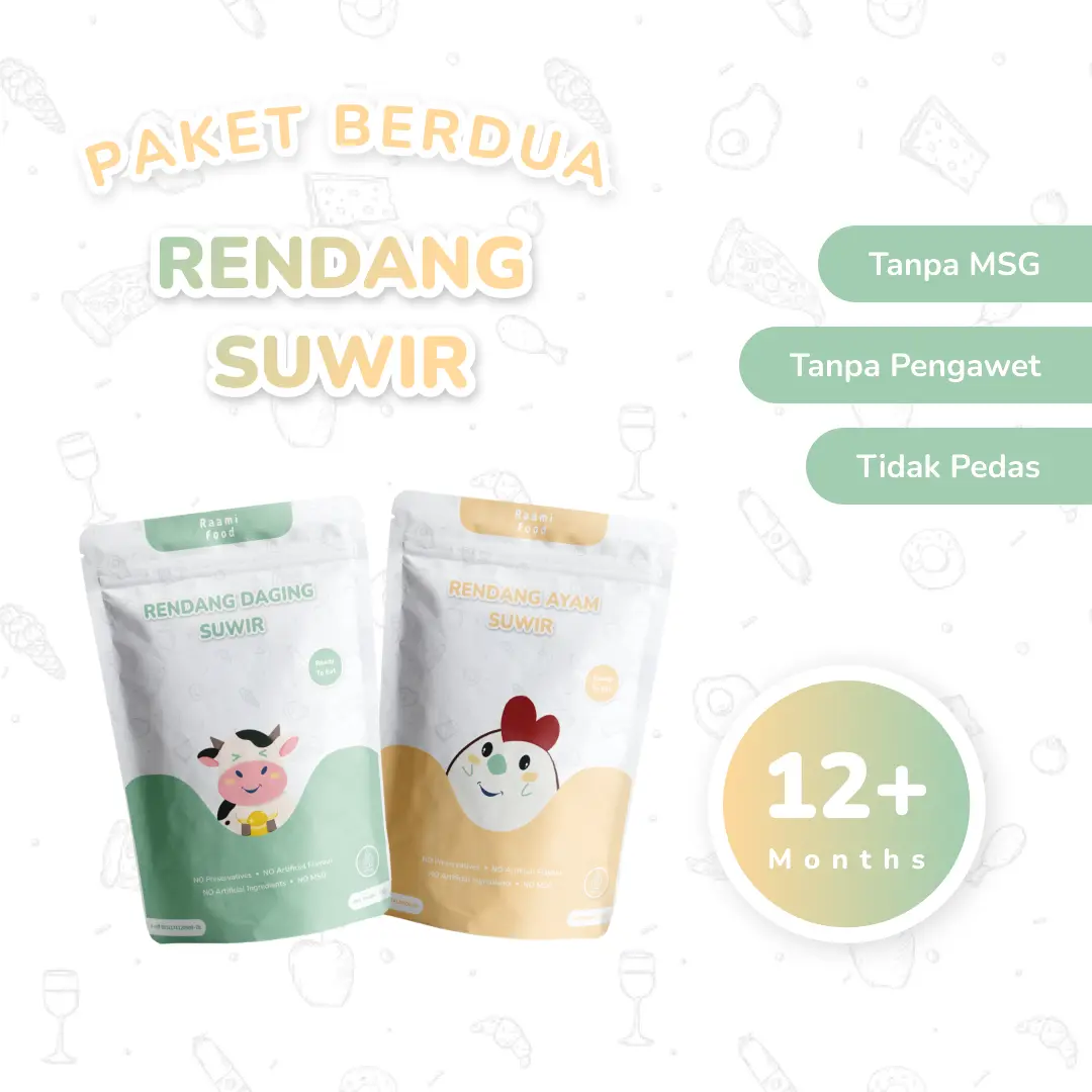 Raami Food - Paket Berdua Rendang Ayam & Sapi For Kids MPASI NO MSG