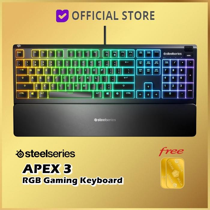 Gambar SteelSeries Apex 3 Mechanical Water resistant Gaming Keyboard Steel Series dari Dunia Mas Computer Kota Administrasi Jakarta Barat Tokopedia
