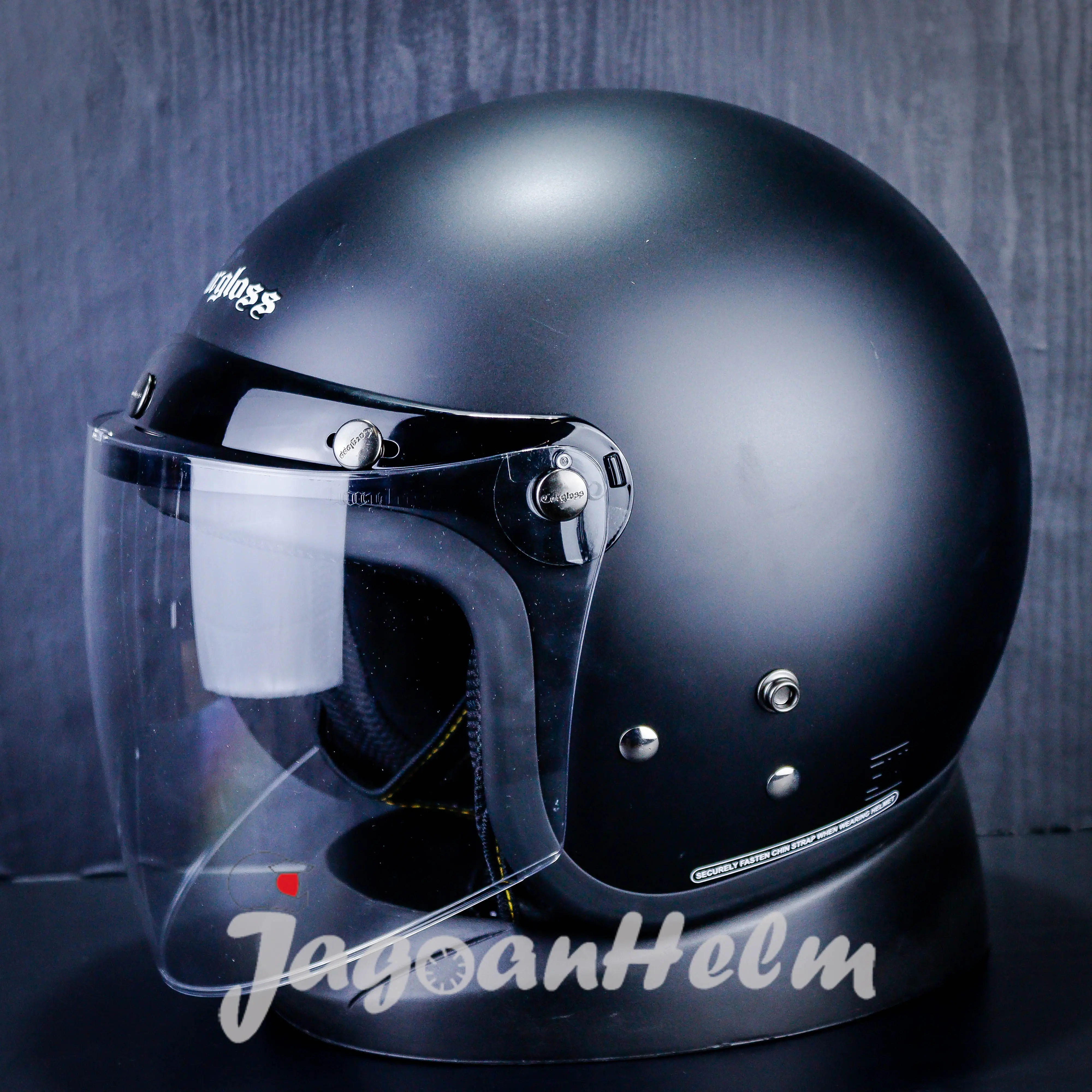 CARGLOSS HELM CF RETRO | BLACK DOFF| CARGLOS ARMY CLASSIC - Motorcycle