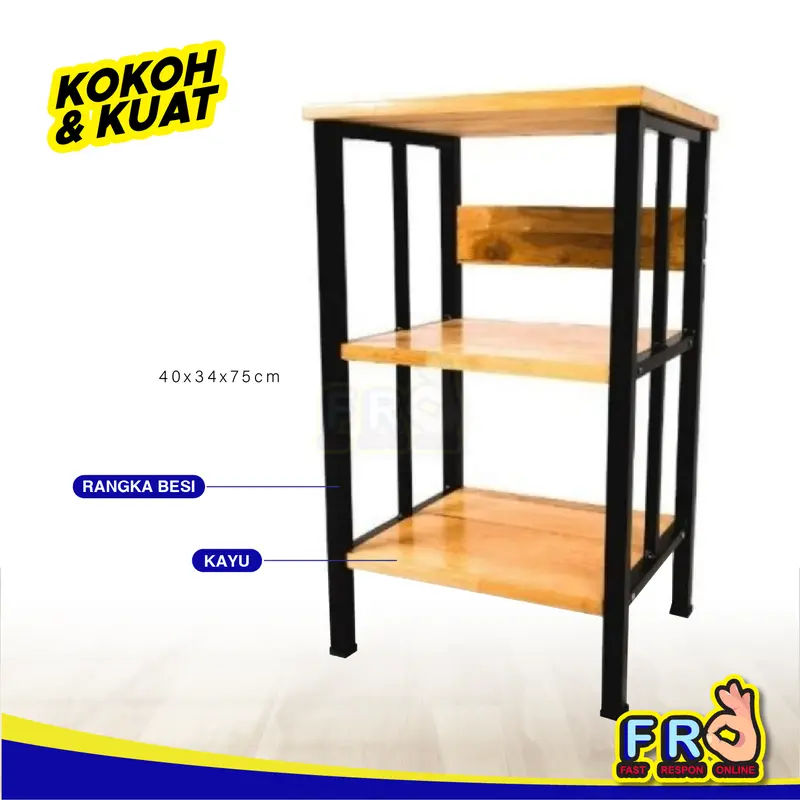 RAK DISPENSER/RAK SERBAGUNA/RAK KAYU/RANGKA BESI/RAK HIAS/RAK BUKU 1
