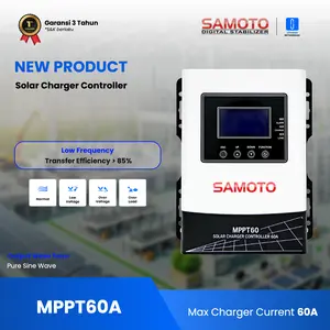 Solar Charger Controller MPPT SAMOTO 60A For 12V 24V 48V Panel Surya