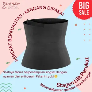 stagen lilit pakai perekat korset lahiran perut buncit corset nifas melahirkan newborn new mom maternity untuk penampilan singset pemakaian kencang praktis mudah bahan katun polyester spandex nyaman