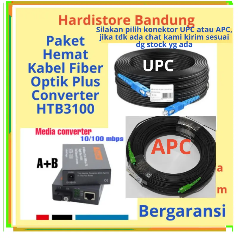 Kabel Fiber Optik DropCore Kabel FO 50 M Bundling HTB3100 Paket Hemat
