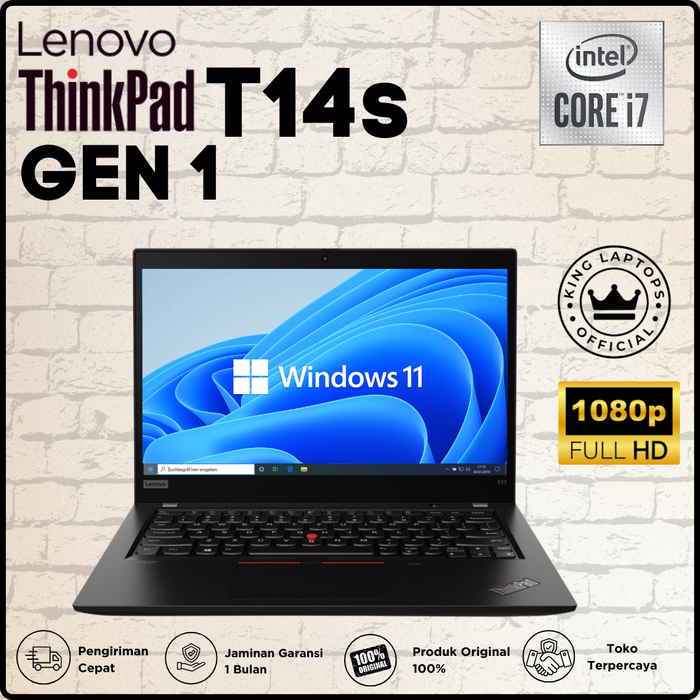Jual Lenovo ThinkPad T14s Gen 1 Core i7 Gen-10/RAM 16GB/1TB SSD