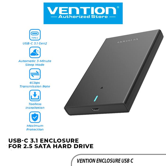 Gambar Vention Enclosure HDD/SSD 2.5 / USB C dari @kiosk Kota Administrasi Jakarta Barat Tokopedia