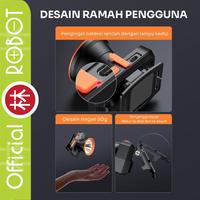 Gambar Robot RT-HL02 Mini Outdoor Head Light Senter Rechargeable Dimming & Strobe LED Lamp Outdoor Camping dari Liem Group Kota Administrasi Jakarta Barat 3 Tokopedia