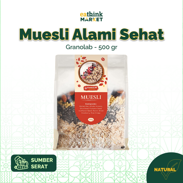 Gambar Muesli Sereal Sarapan Fruit & Seeds - Granolab Muesli 500g dari Eathink Market Kota Tangerang Selatan Tokopedia