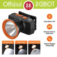 Gambar Robot RT-HL02 Mini Outdoor Head Light Senter Rechargeable Dimming & Strobe LED Lamp Outdoor Camping dari Liem Group Kota Administrasi Jakarta Barat 1 Tokopedia