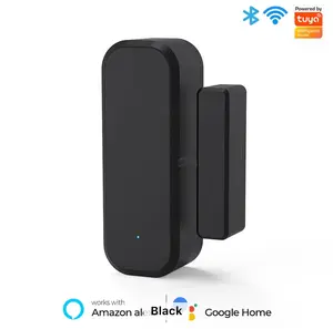 SMATRUL Sensor Pintar Pintu Jendela Black Door Open Closed Detectors App Notification Alert security alarm support Alexa Google Home Tuya Smart WiFi Door Sensor | 2.022.0495 | MC007-B-WIF-BLU