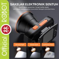 Gambar Robot RT-HL02 Mini Outdoor Head Light Senter Rechargeable Dimming & Strobe LED Lamp Outdoor Camping dari Liem Group Kota Administrasi Jakarta Barat 4 Tokopedia