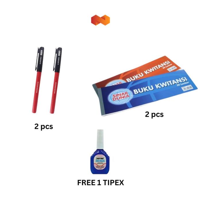 Gambar Bundling Ballpoint Boxy Merah dan Buku Kwitansi dari Nawadwipa Kota Denpasar Tokopedia
