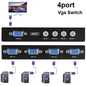 Vga Switcher 4port - Vga Switch penghubung 4 komputer ke 1 monitor