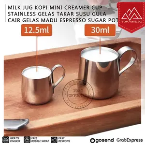 Milk Jug Kopi Mini Creamer Cup Stainless Gelas Takar Susu Gula Cair Gelas Madu Espresso Sugar Pot
