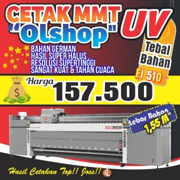 backllite german 510gr cetak UV 1 sisi lebar bahan 1.55m