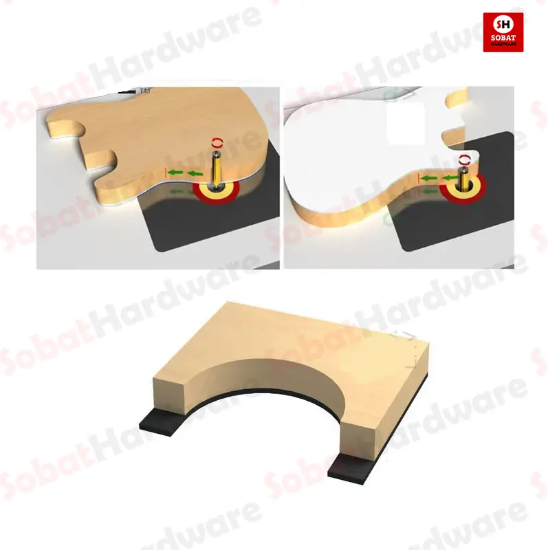 Mata Profil Router Bit Double Bearing Straight Trim Router Woodworking 4