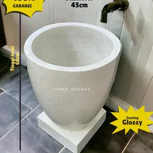 Bak mandi TERASO model WIN ONGKIR OTOMATIS anti ribet tinggal cekout ukuran 45x60cm
