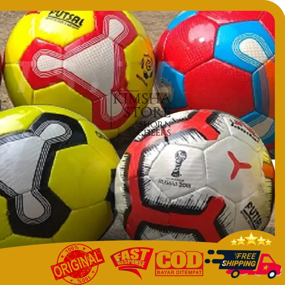 Bola Futsal Tikar Jahit Football Soccer Ball Latihan Alat Rekreasi Olahraga Indoor Outdoor Sepak Bola Kaki Empuk Size 4