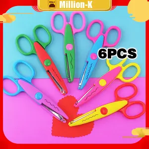 6Pcs Gunting Zigzag Gerigi Gelombang Joy Art Scissors Gunting Kertas Kado Prakarya
