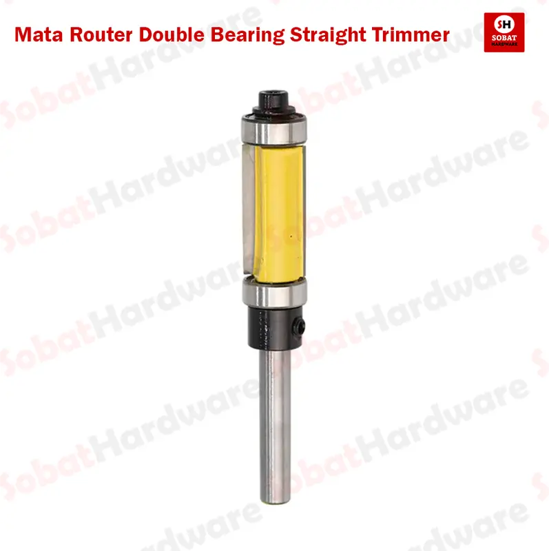 Mata Profil Router Bit Double Bearing Straight Trim Router Woodworking 3