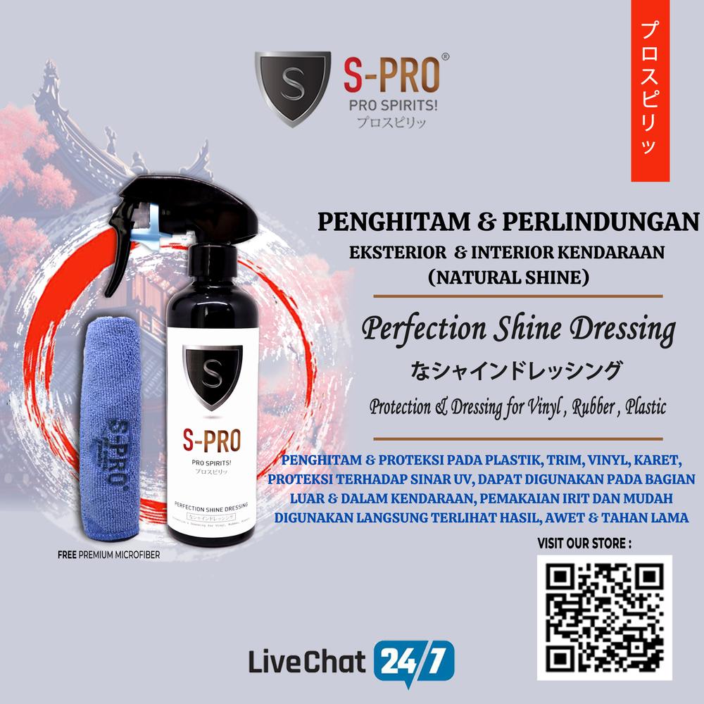 BLACK TO BLACK PROTECTION AND DRESSING PENGHITAM VINYL PLASTIC RUBBER - 250ML+MICRFIBER