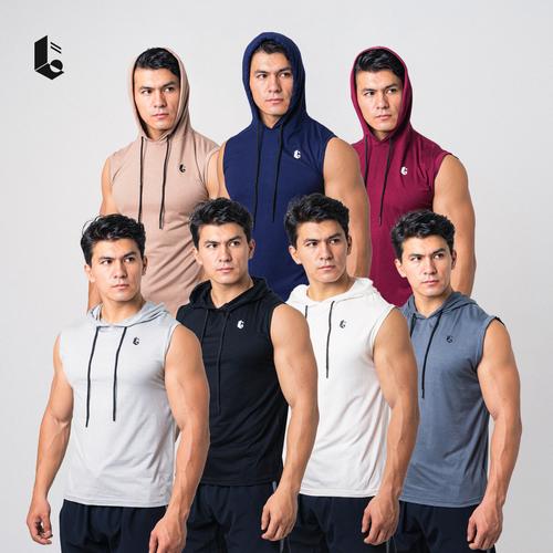 Promo Hoodie Singlet Pria Tanpa Lengan Sleeveless Tank Top