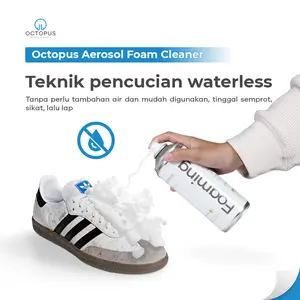 Octopus Shoe Instant Foam Cleaner Pembersih Sepatu Tas  Interior | Foam cleaner serbaguna tanpa air
