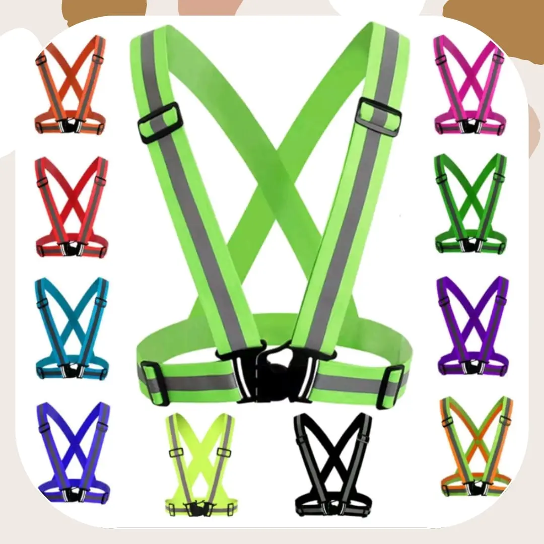 ROMPI SAFETY KARET ELASTIS V Safety Vest Proyek Sepeda Lari Rompi Safety Karet Scotlight Rompi V Outdoor Reflective Band